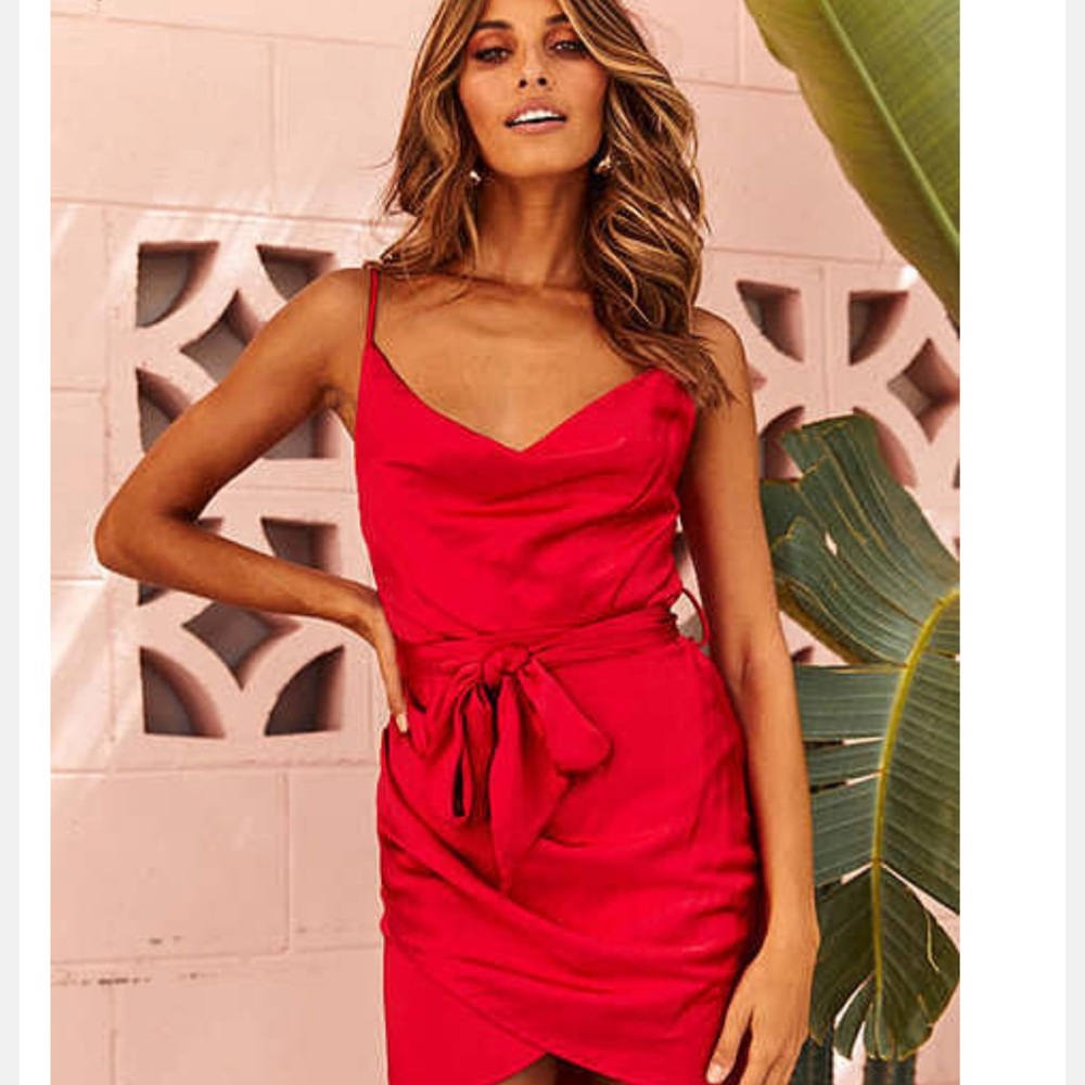 Hello Molly Vibrant Red Mini Dress